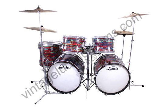 1968 Ludwig Rock Duo Psychedelic Red